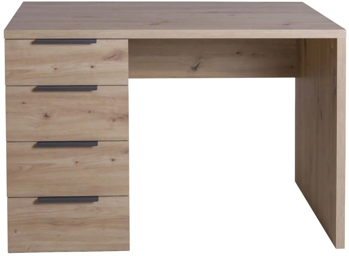 Schreibtisch Espresso 4 Schubkästen Artisan Eiche