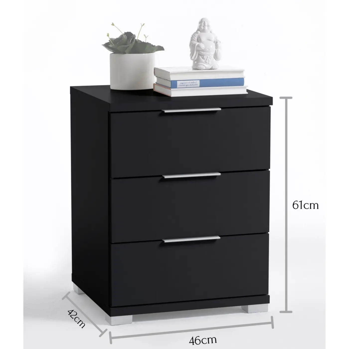 Nachtkommode Universal schwarz