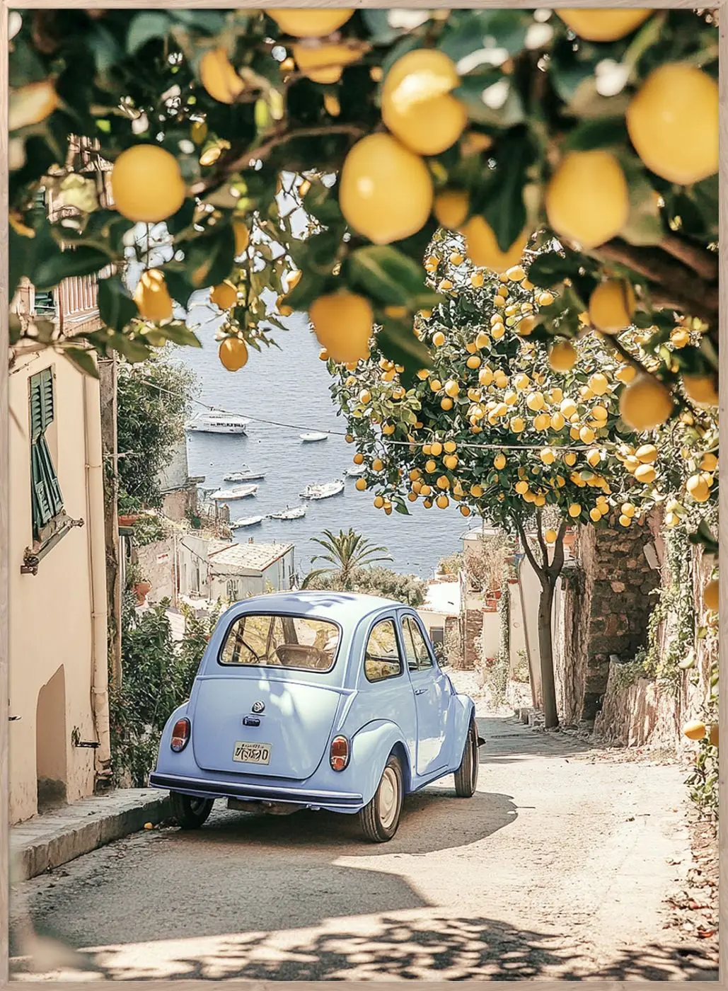 Bild gerahmt Via dei Limoni 50 x 70 cm