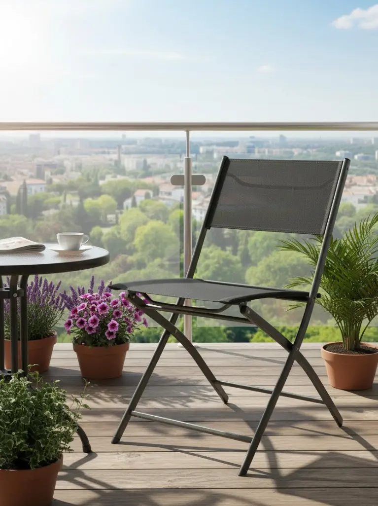 Gartenstuhl schwarz klappbar