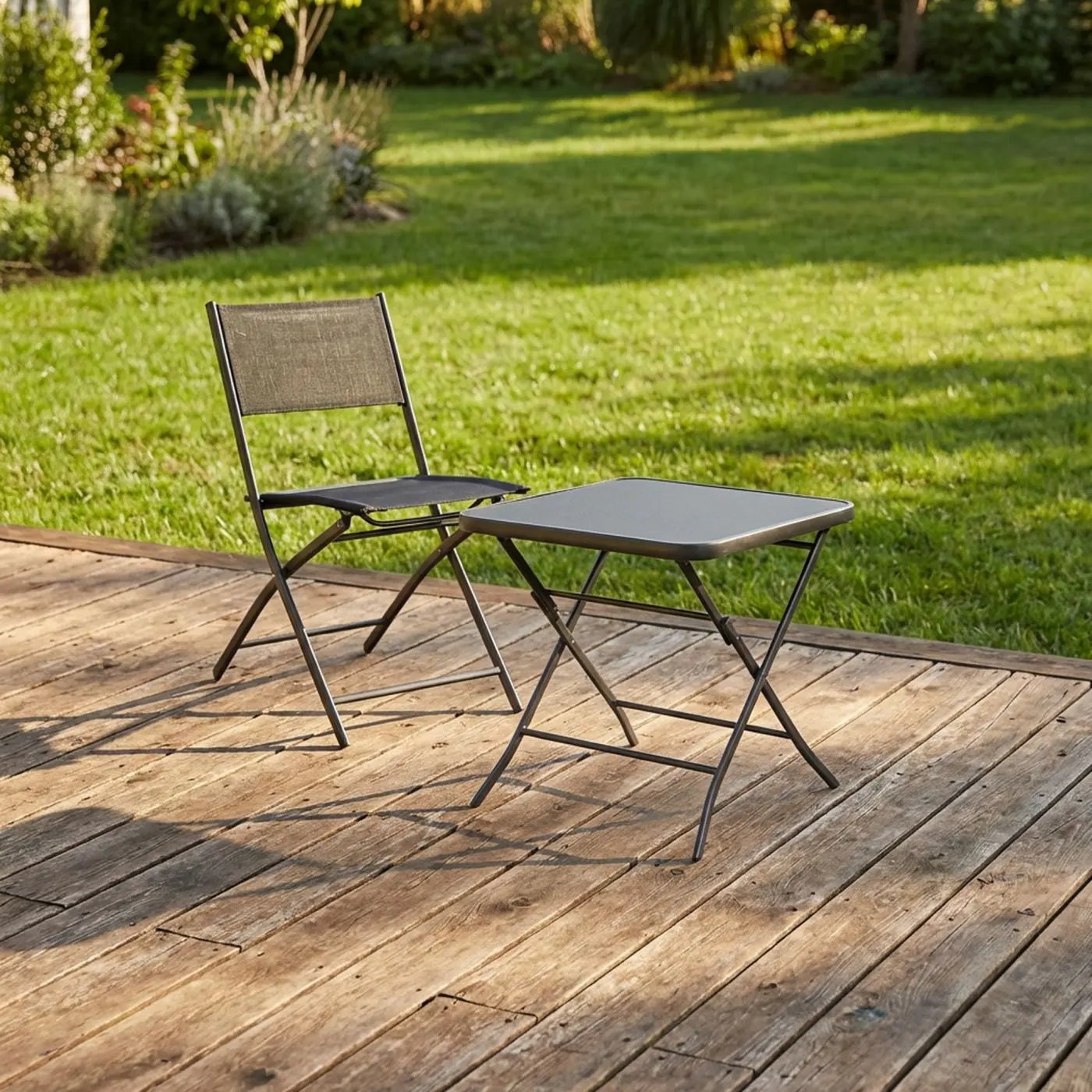 Gartenstuhl schwarz klappbar