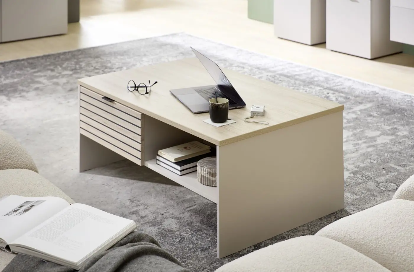 Couchtisch Ina Kaschmir / Riva Eiche Couchtisch Ina Kaschmir / Riva Eiche