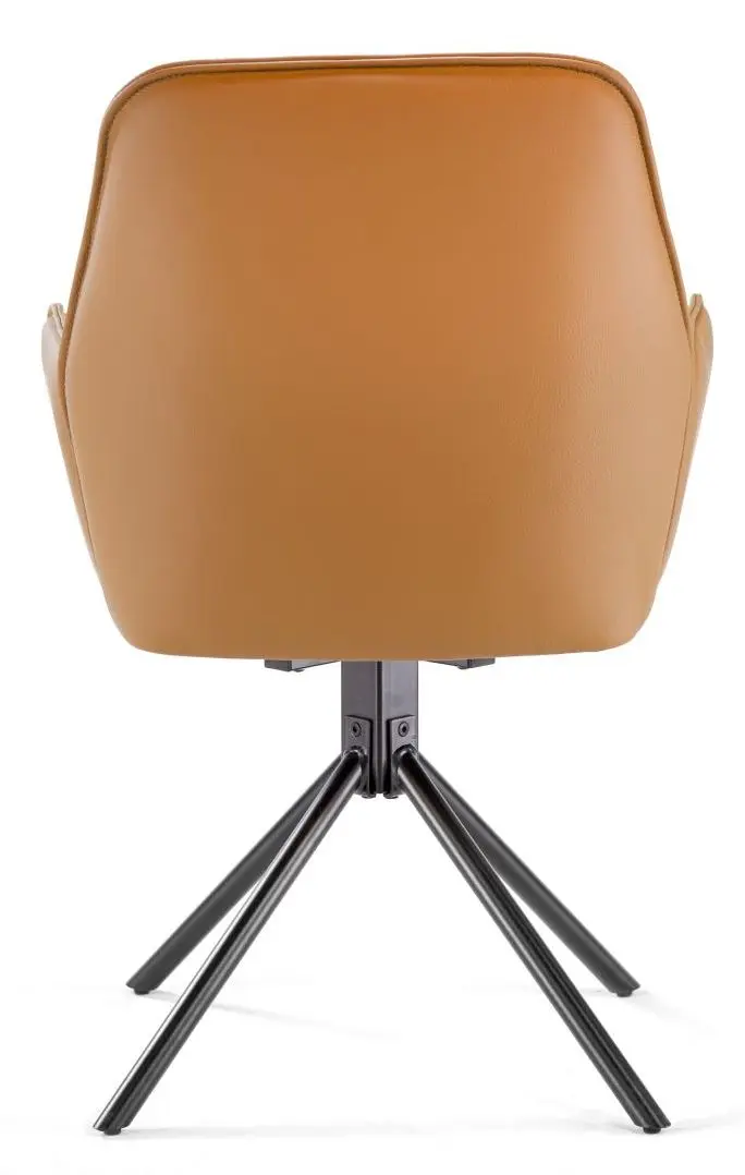 Armlehnstuhl Covelo Leder cognac drehbar