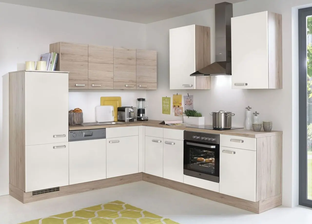 Winkelküche nobilia Touch Lacklaminat Magnolia supermatt