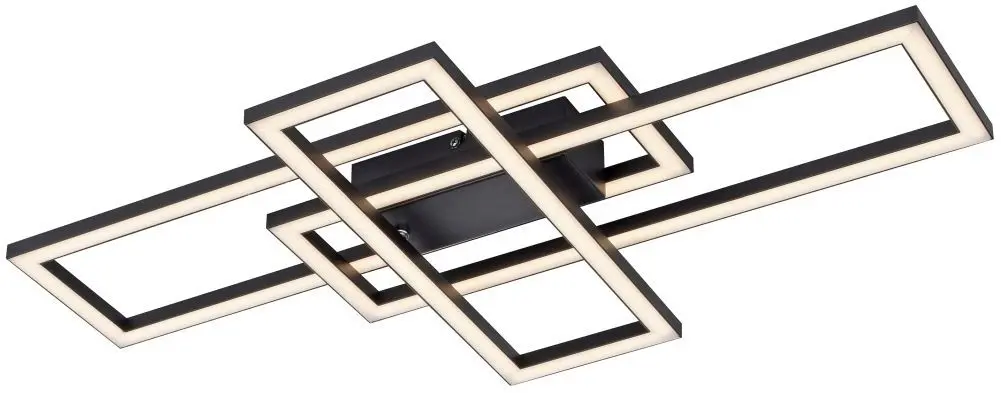 LED-Deckenleuchte Iven schwarz
