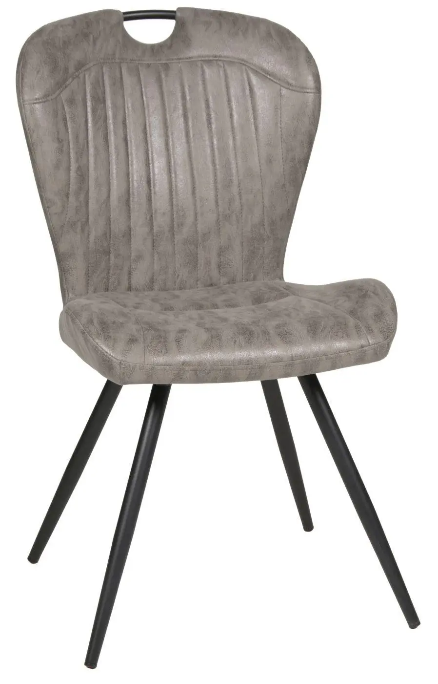 Vierfuß-Stuhl Zoe Microfaser schlamm