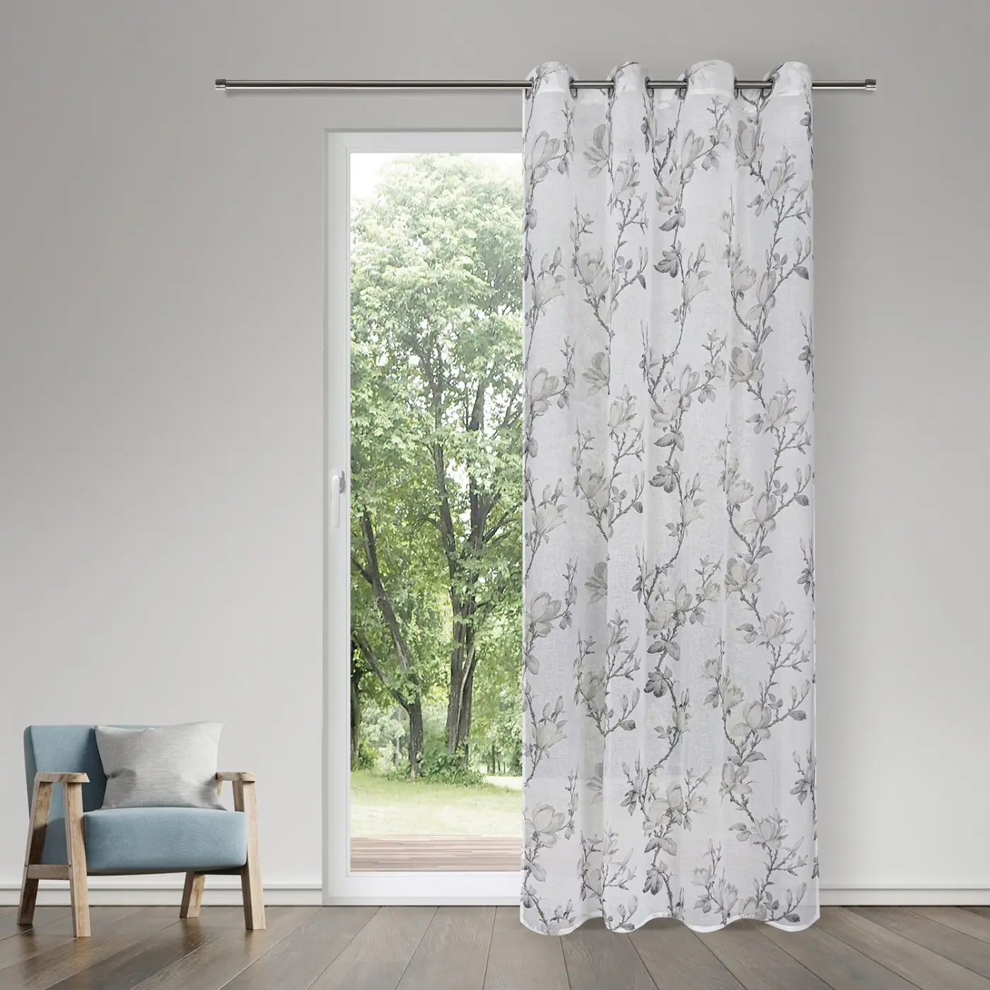 Ösenschal 140 x 245 cm taupe