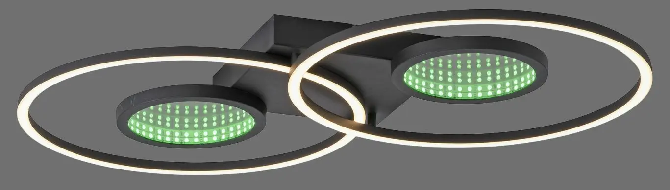 LED-Deckenleuchte Tunel schwarz