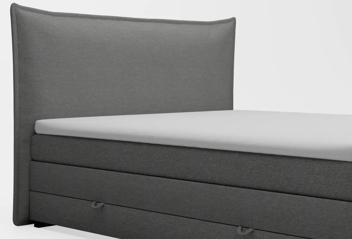 Boxspringbett Harmonie 140 x 200 cm grau