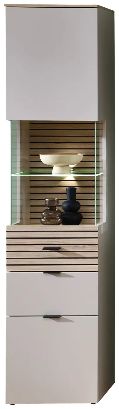 Vitrine Ina Kaschmir/Riva Eiche