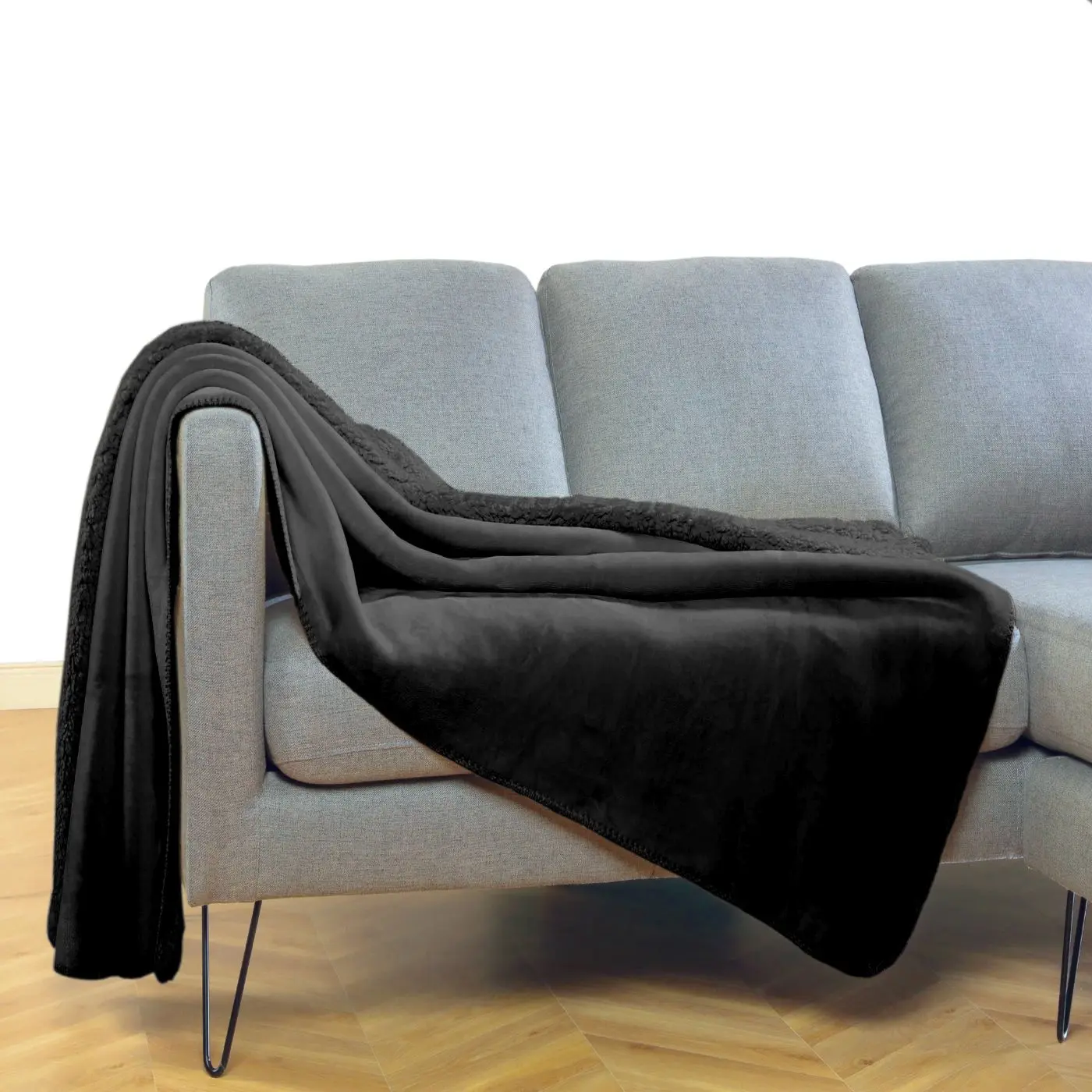 Kuscheldecke Teddyfleece anthrazit