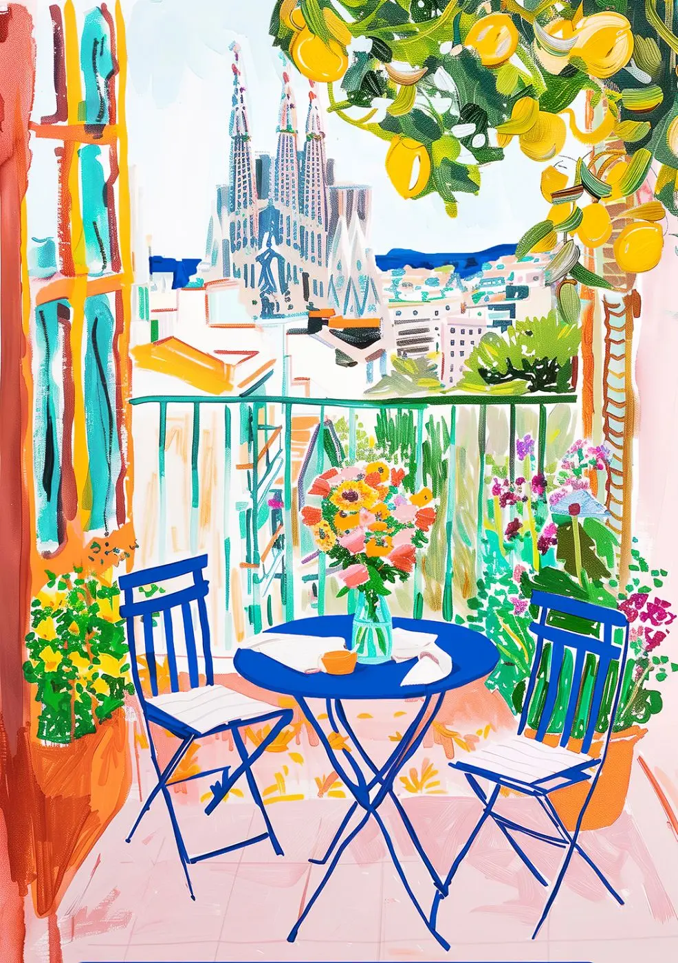 Leinwandbild Barcelona 60 x 80 cm