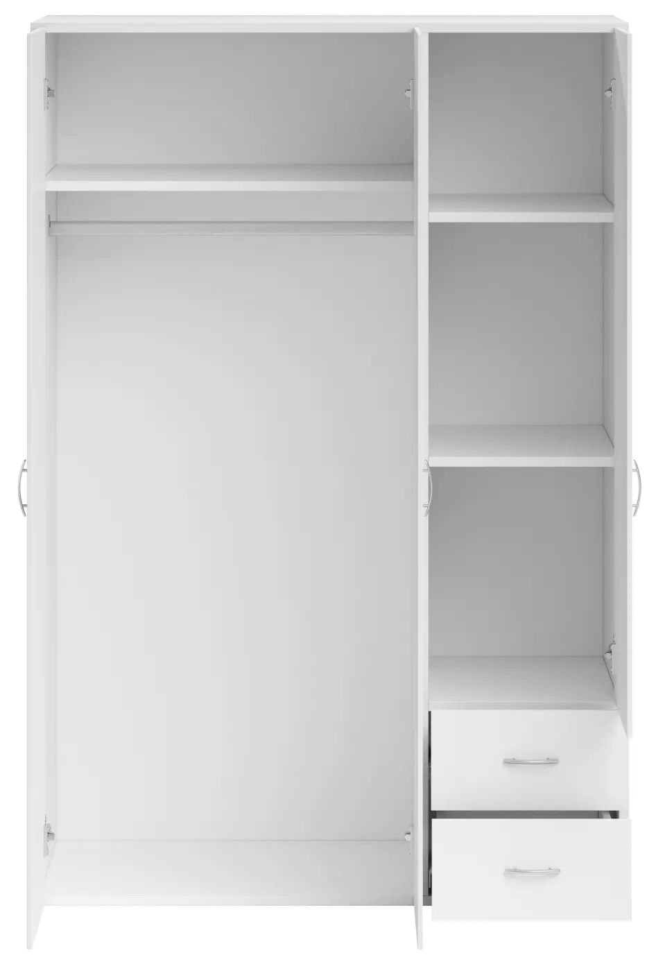 Drehtürenschrank Base 3-türig weiß
