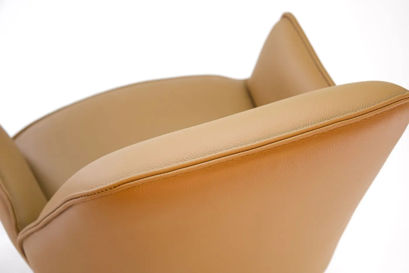 Armlehnstuhl Covelo Leder cognac drehbar