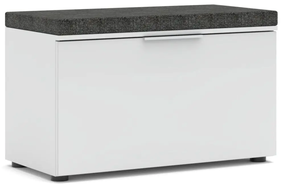 Garderobenbank mit Kissen Santorin weiß