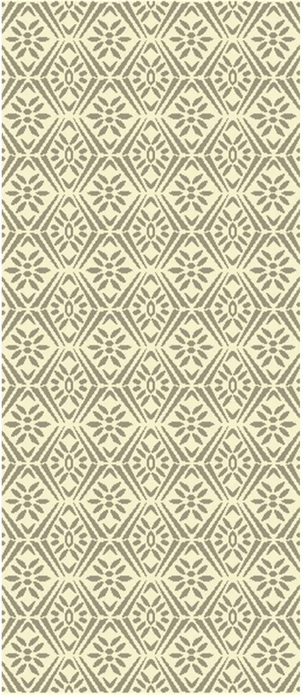 Küchenläufer Essenza 80 x 200 cm weiß-teak
