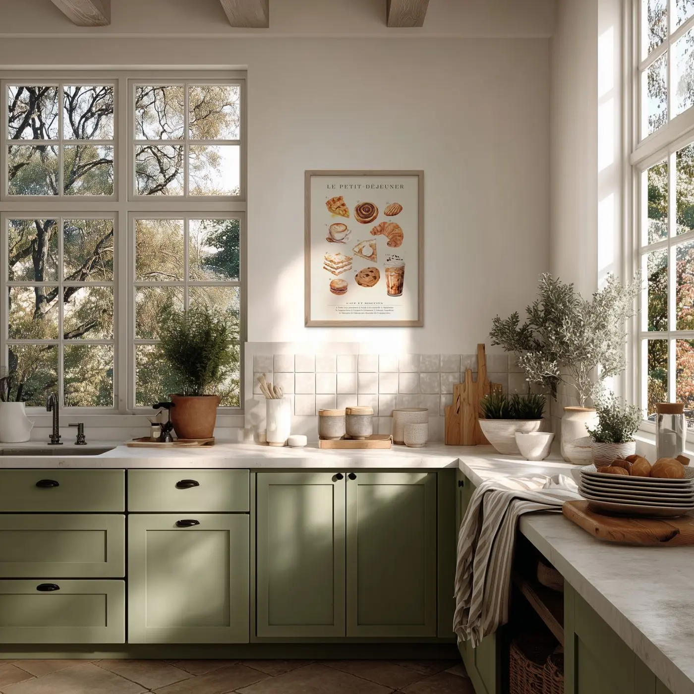 Bild gerahmt Petit Dejeuner 30 x 40 cm