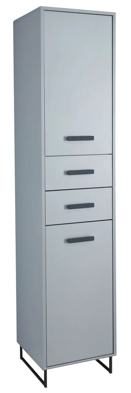 Badezimmer-Hochschrank Tunis in mattgrau