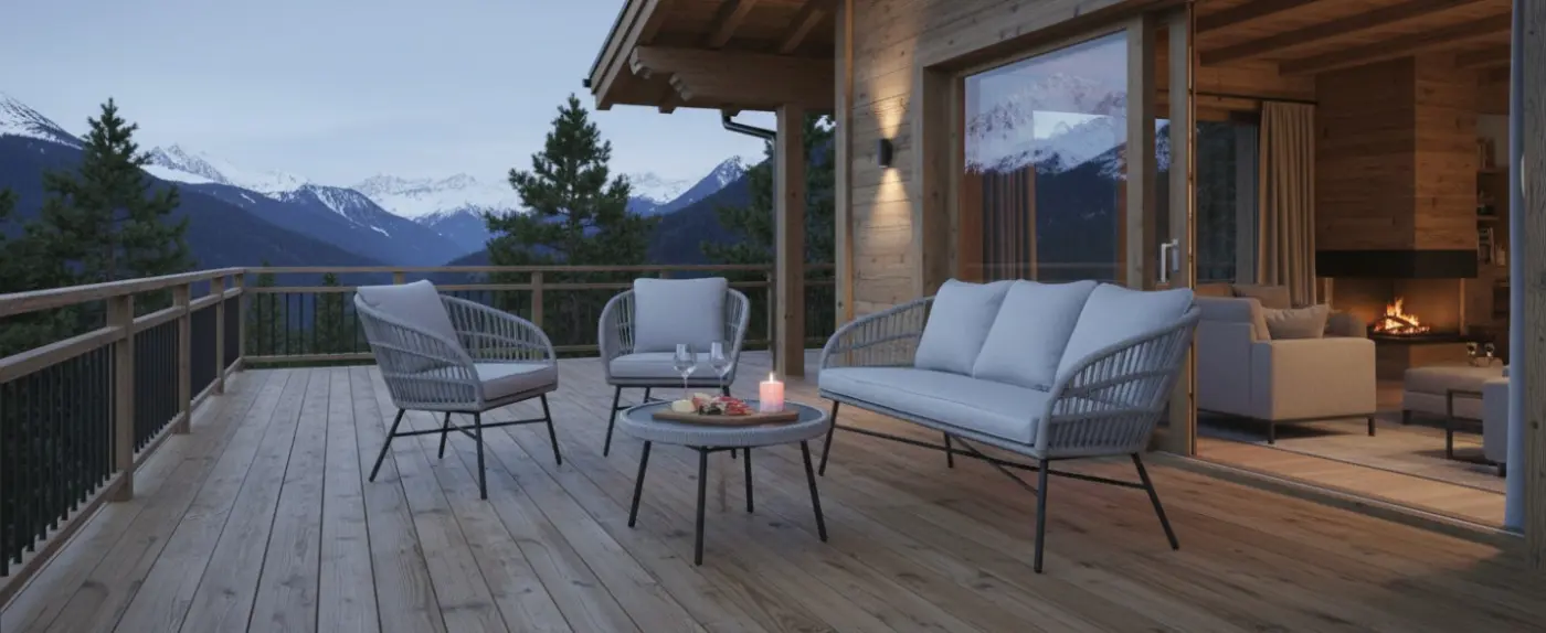 Outdoor-Sitzgruppe grau