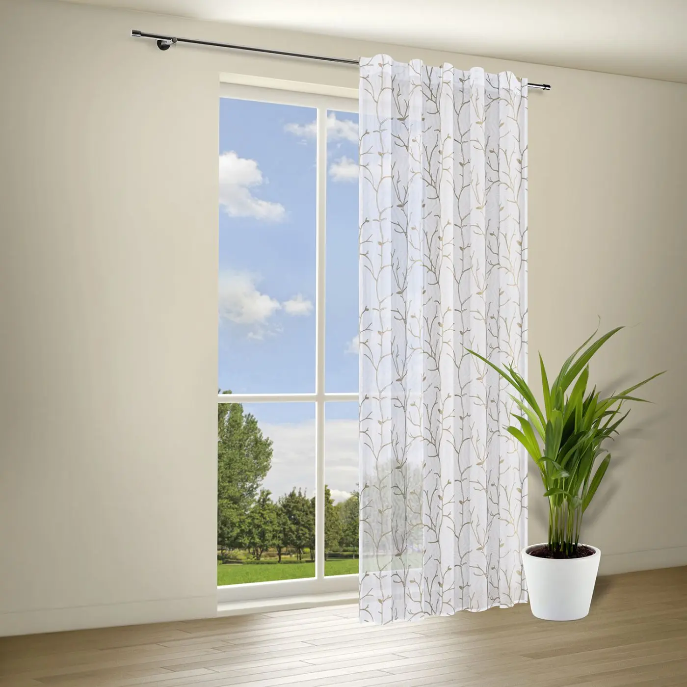 Schal mit versteckter Schlaufe taupe