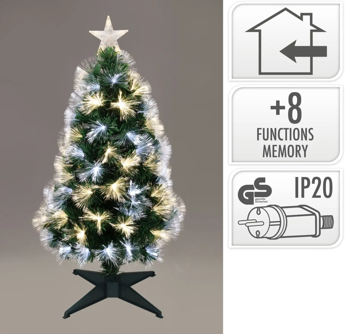 LED Baum mit weißen Lichtern 90 cm