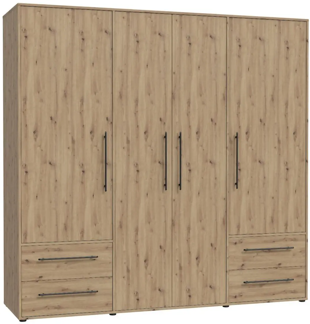Drehtürenschrank Mokkaris 4-türig Artisan Eiche