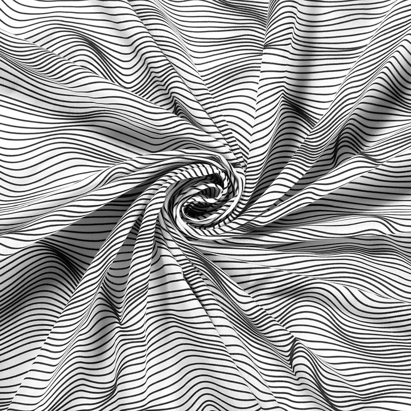 Ösenschal weiß/schwarz 140 x 235 cm
