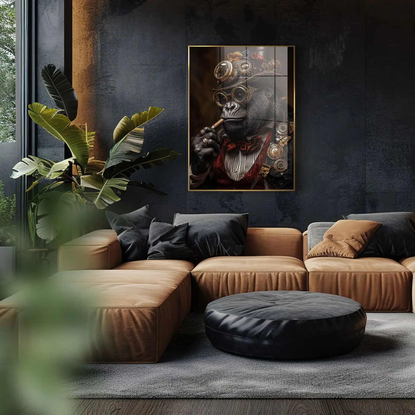 Glasbild gerahmt Damon 80 x 120 cm Glasbild Damon 80 x 120 cm