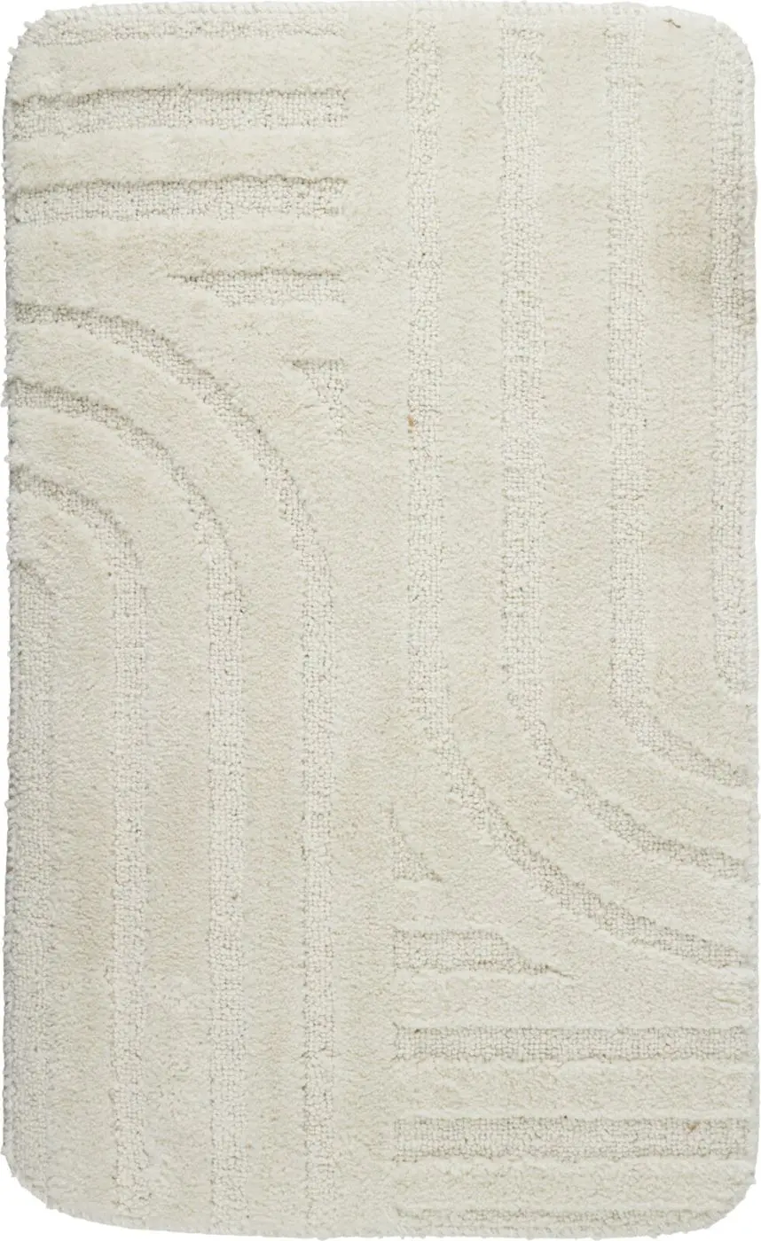 Badematte 45 x 70 cm weiß mit Struktur