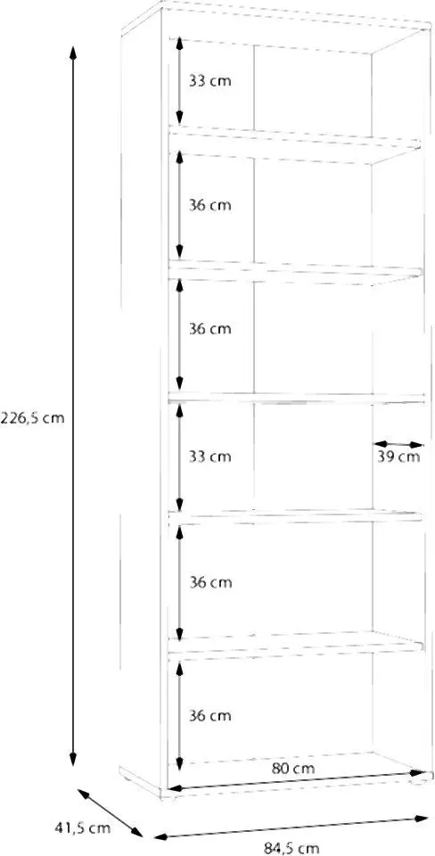 Büroschrank Keflavik weiß / Artisan Eiche Büroschrank Keflavik