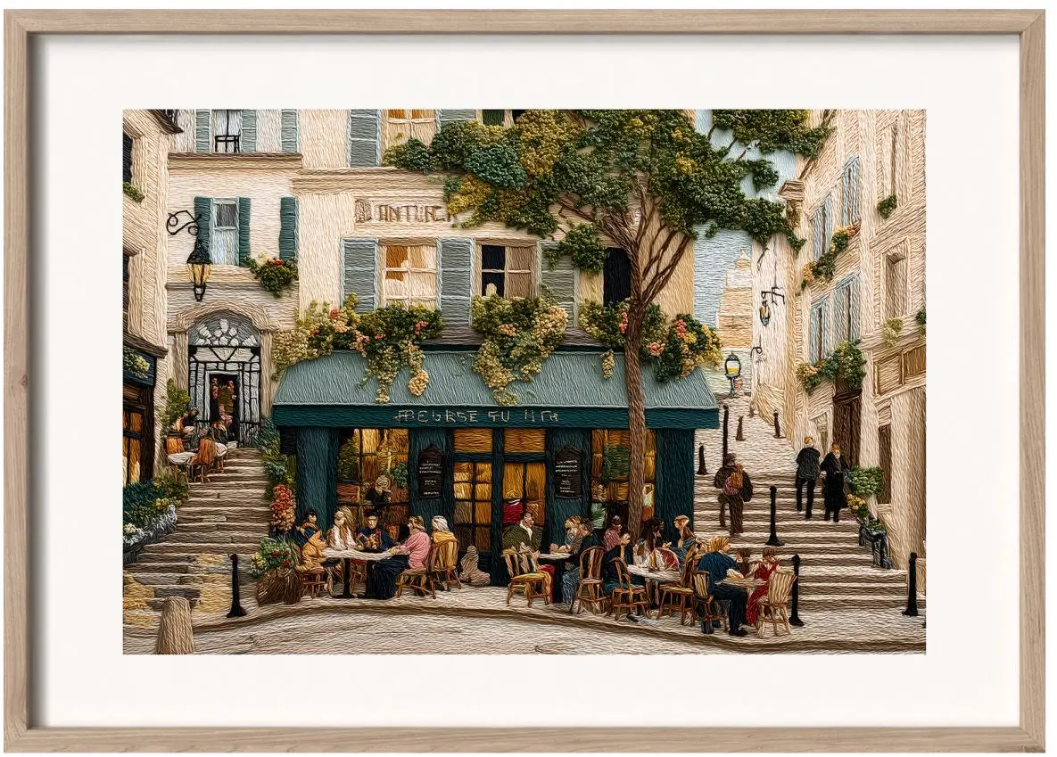 Bild gerahmt Calm Cafe 50 x 70 cm