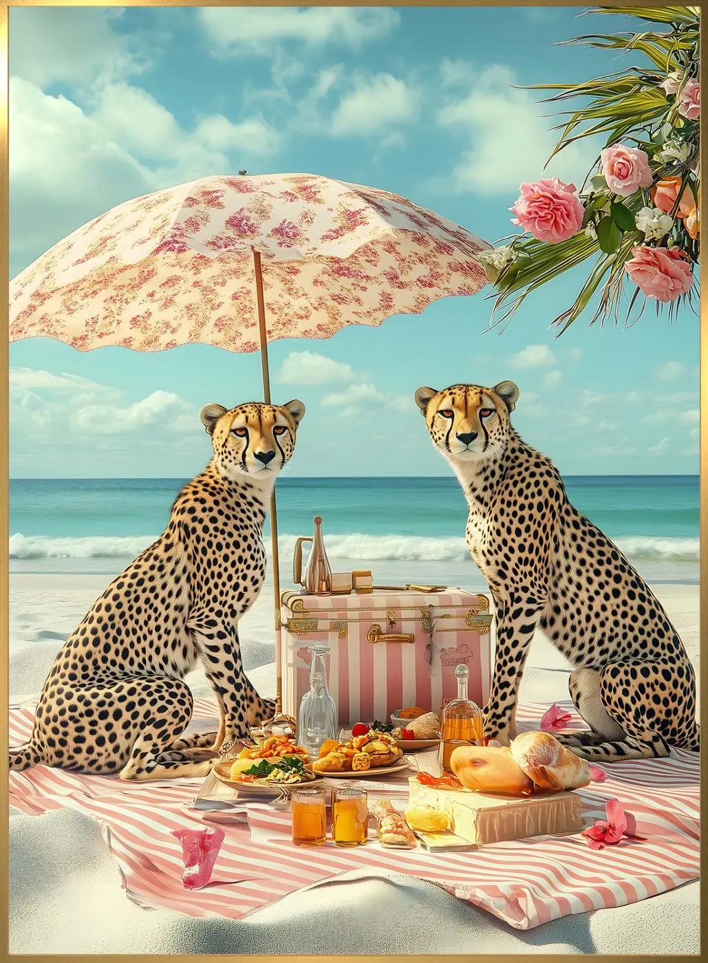 Bild gerahmt Picnic 50 x 70 cm