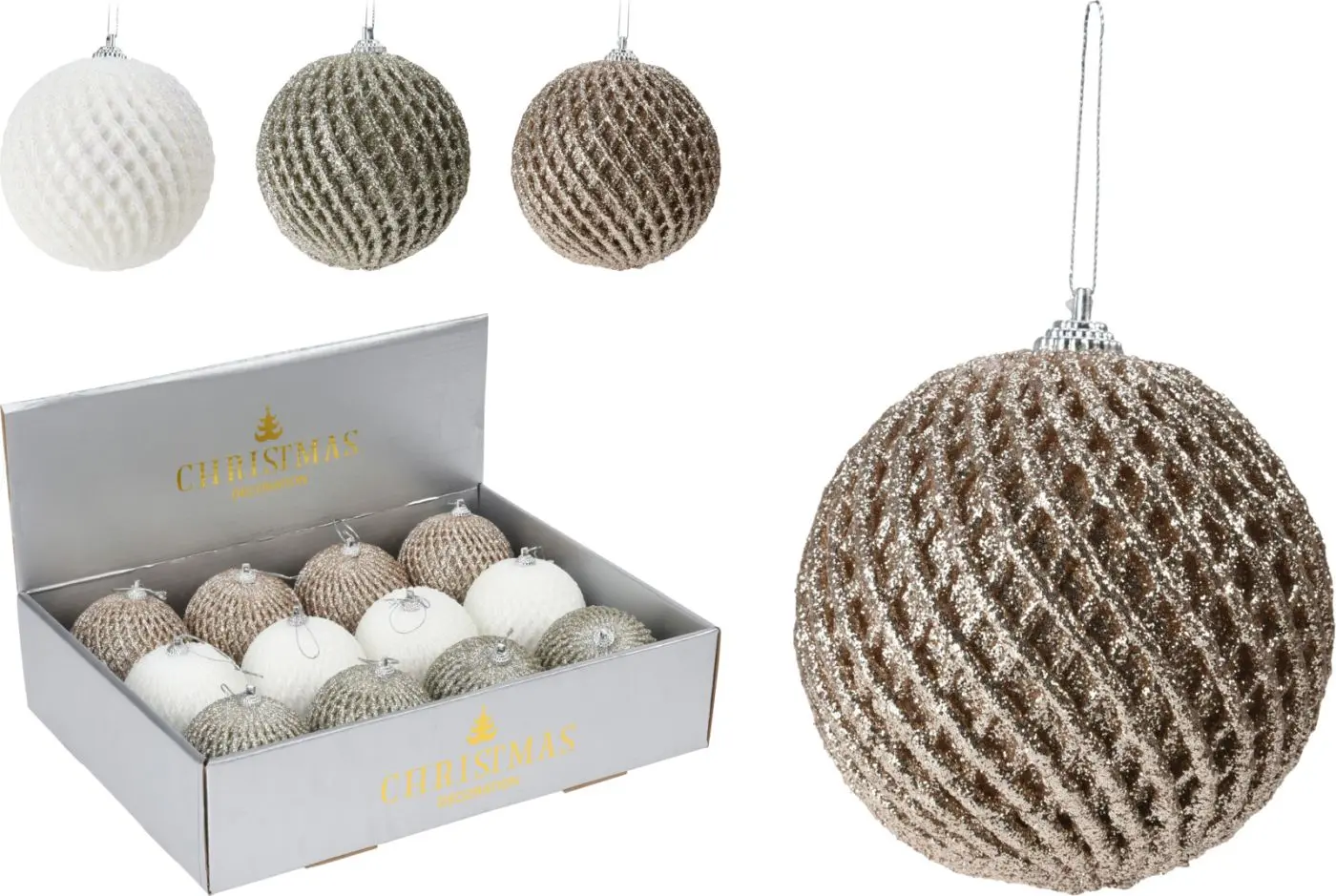 Weihnachtskugel Glitzer
