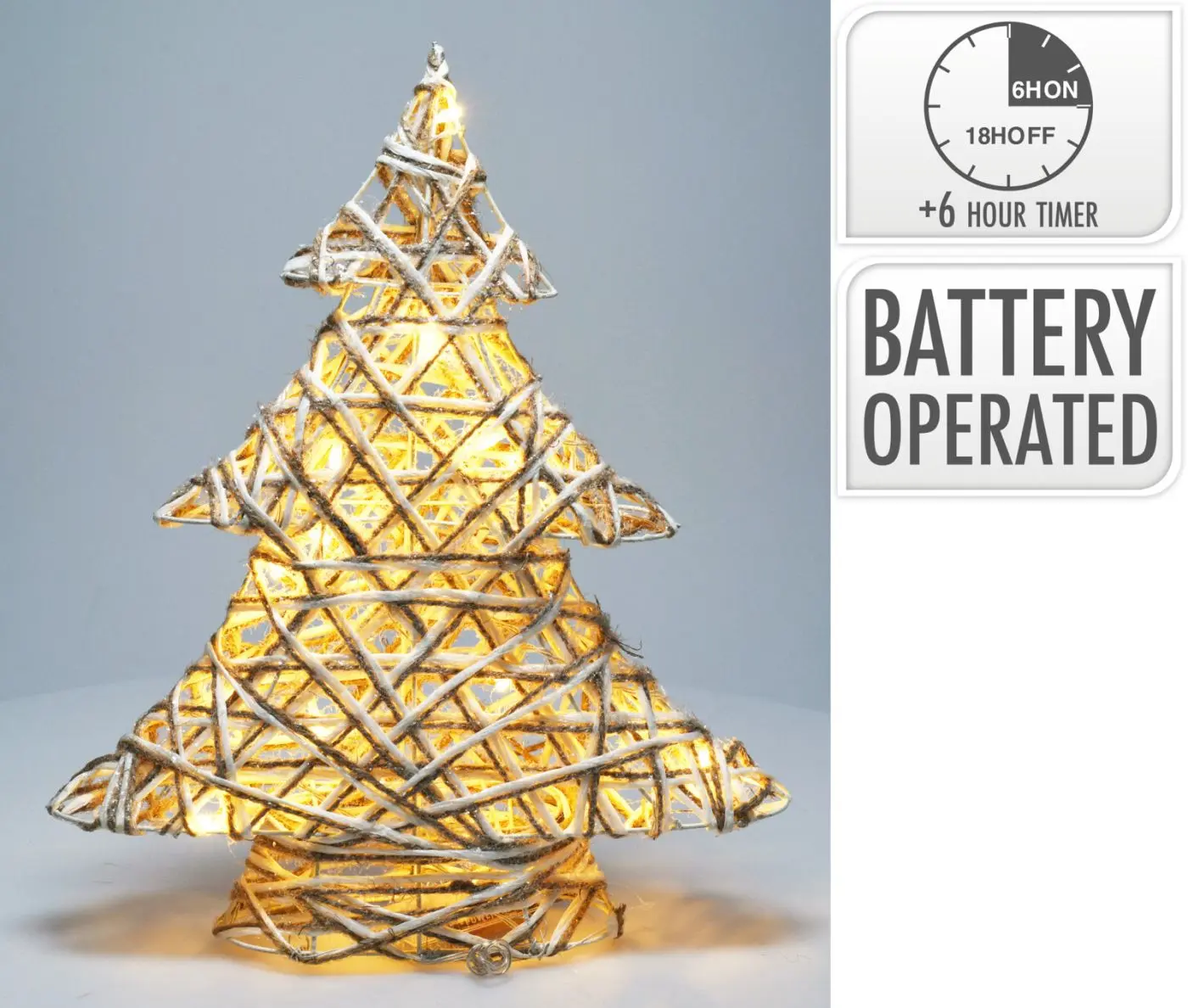 LED Baum 40 cm grau 