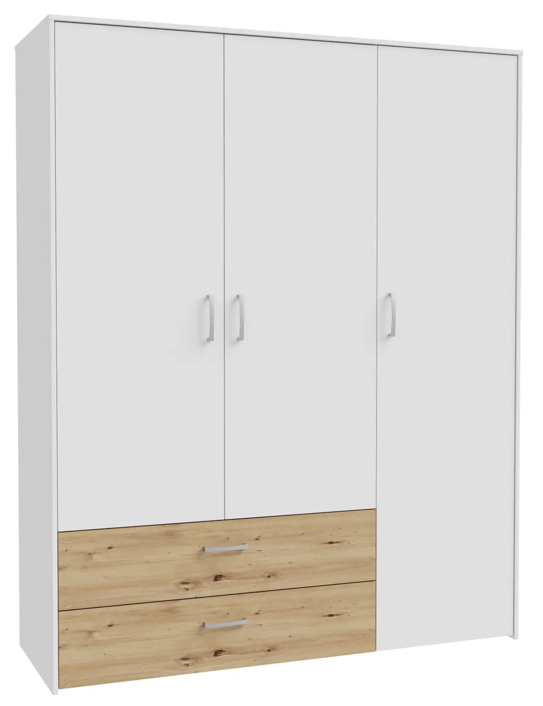 Drehtürenschrank Culgoa weiß / Artisan Eiche Drehtürenschrank Culgoa in weiß / Artisan Eiche
