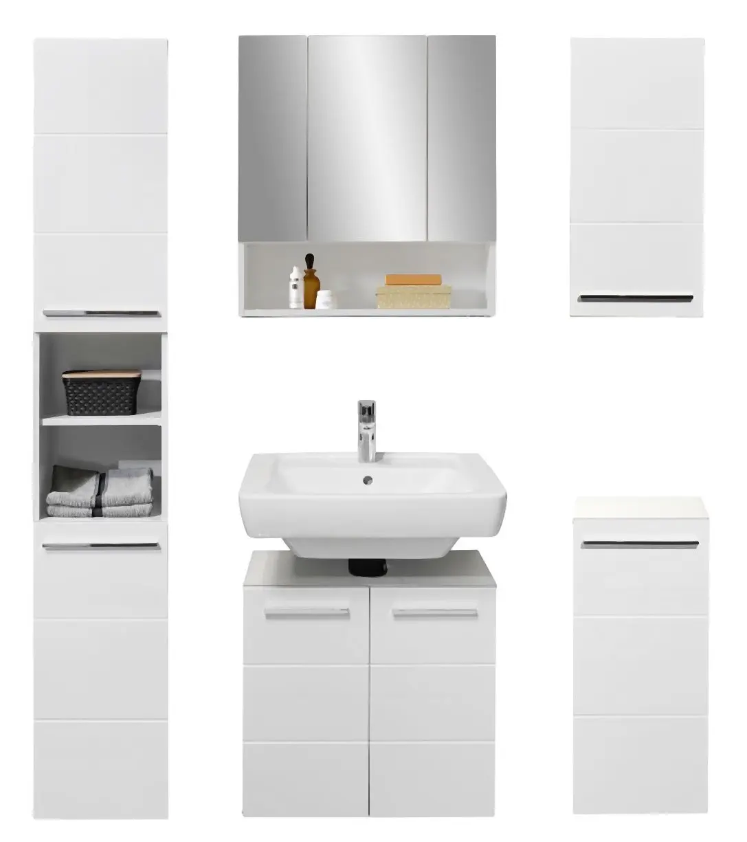 Hochschrank Mandy weiß