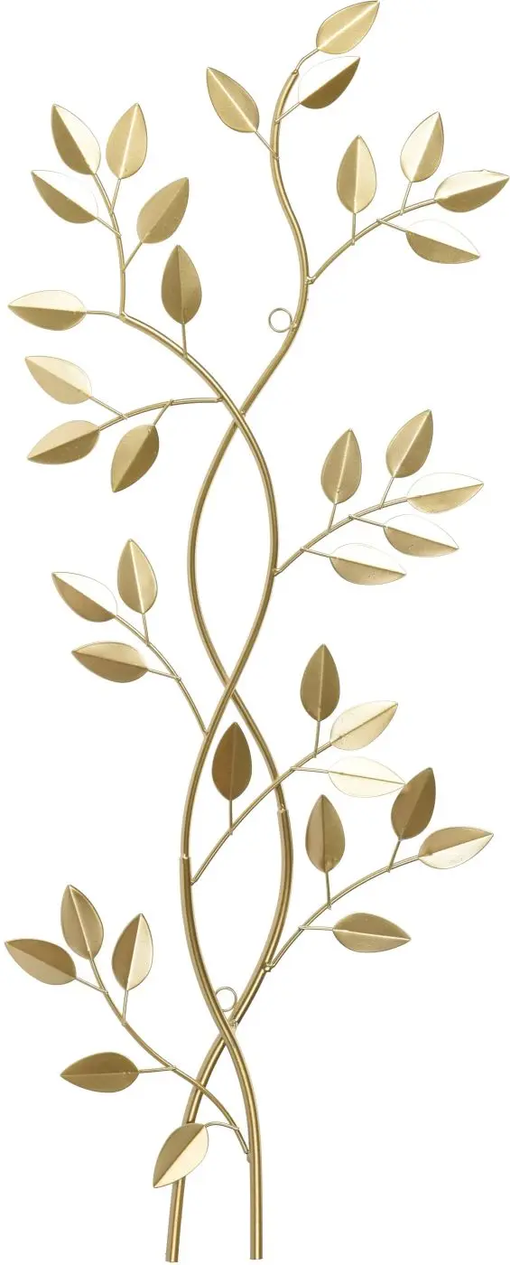 Wanddeko Blätter in gold