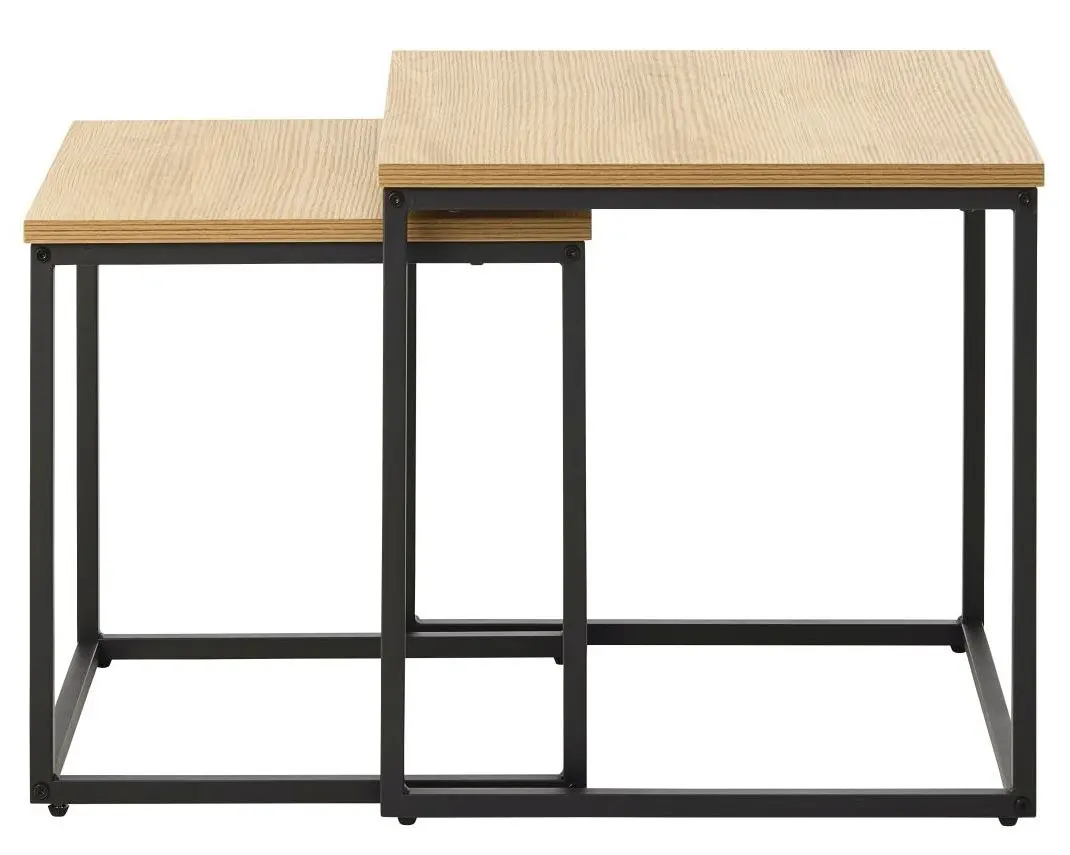 Couchtisch-Set Cesura Eiche/schwarz