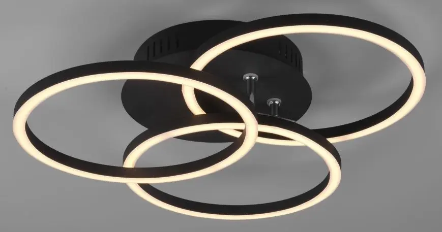 LED-Deckenleuchte Circle schwarz