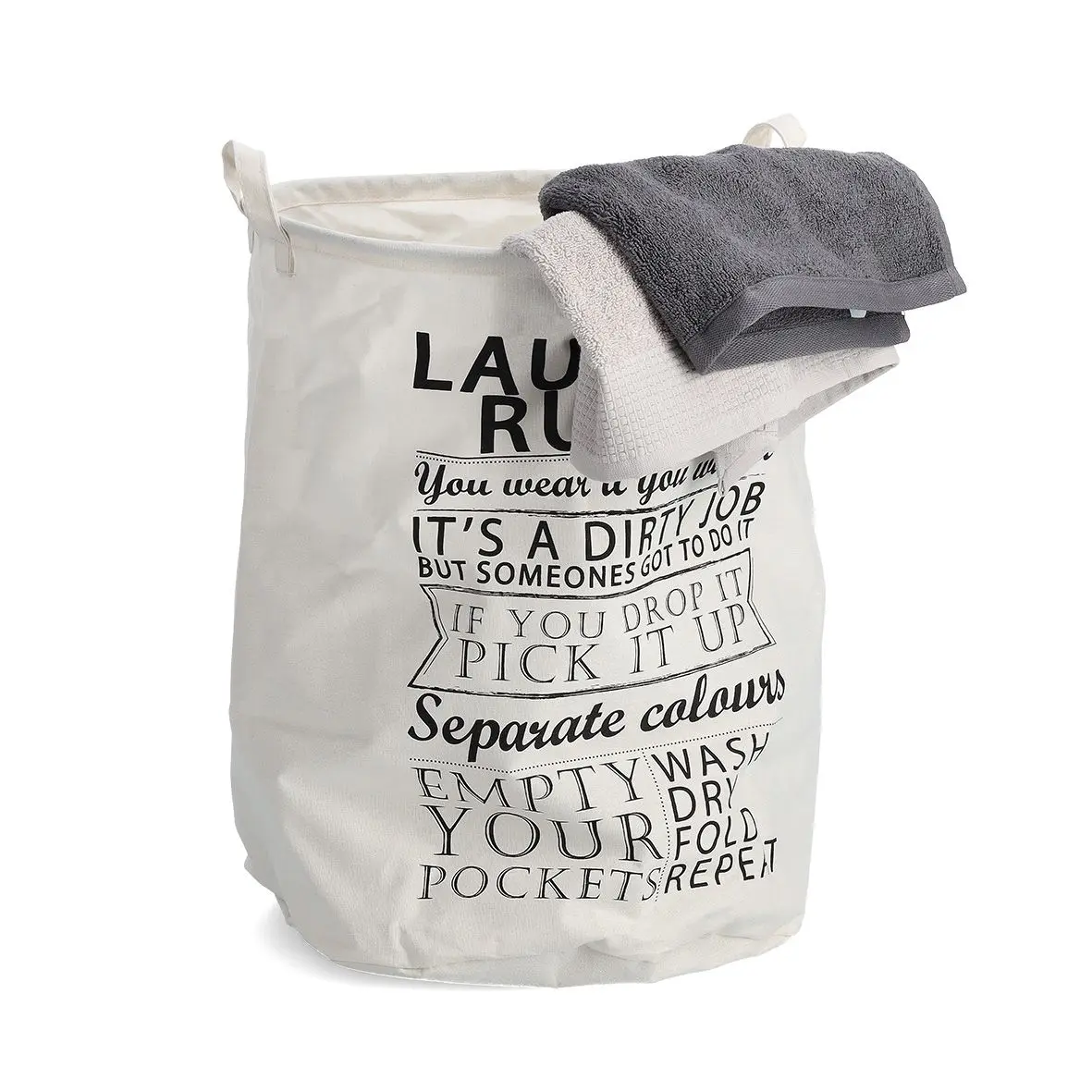 Wäschesammler Laundry Rules 38 x 48 cm