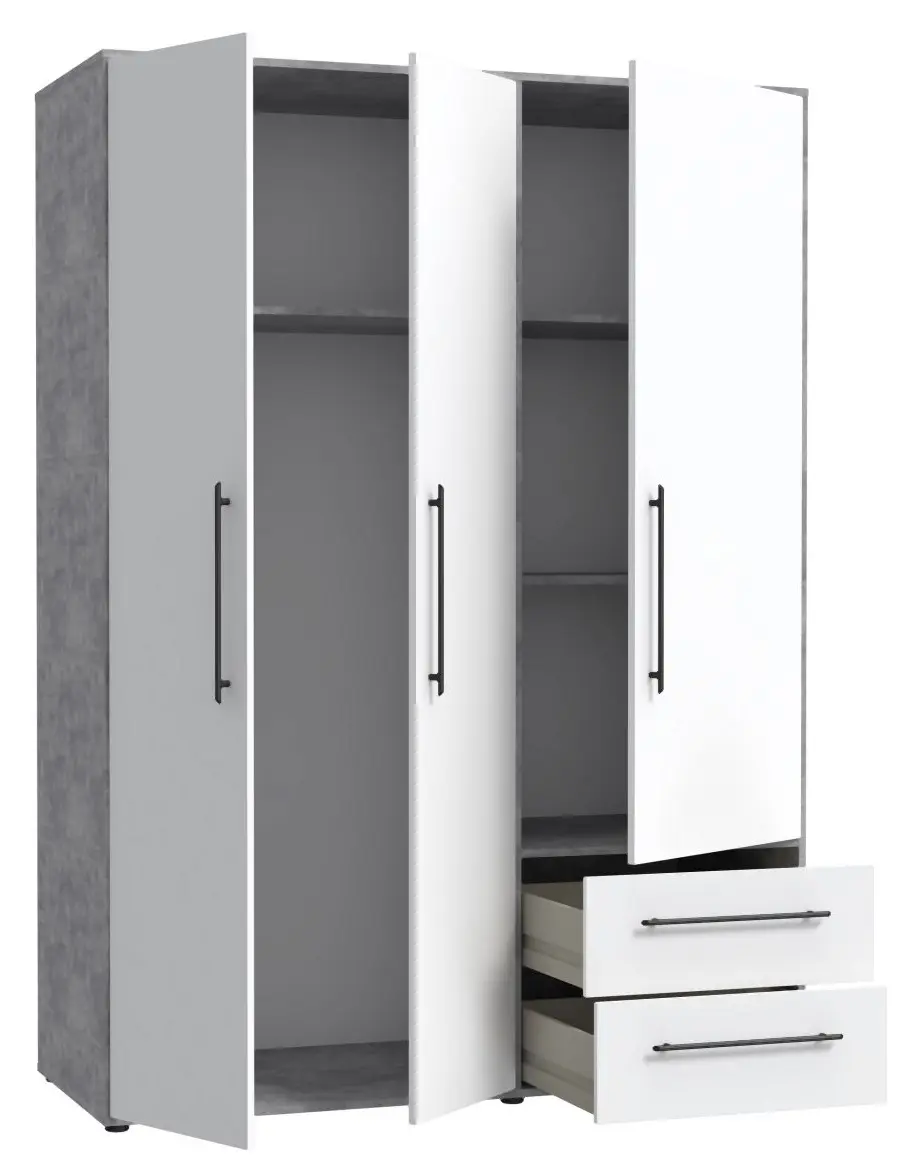 Drehtürenschrank Mokkaris Betonoptik