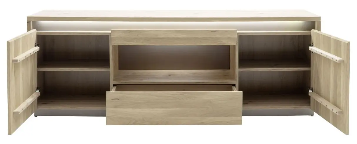 TV-Lowboard Spiekeroog Kristalleiche teilmassiv