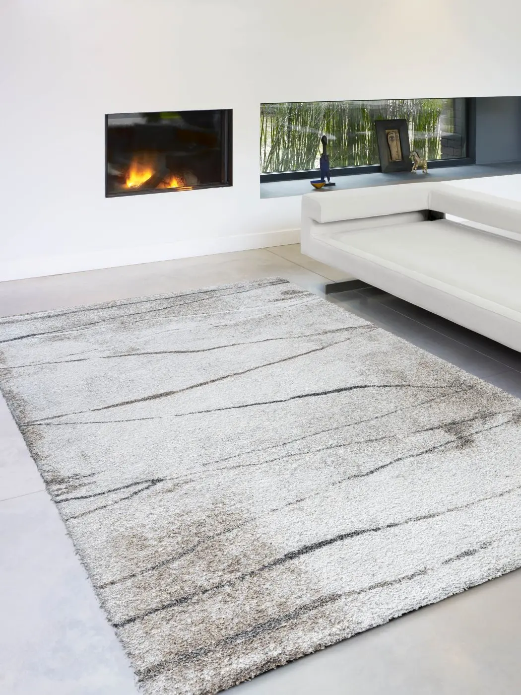 Teppich Mehari 160 x 230 cm weiß, braun, grau