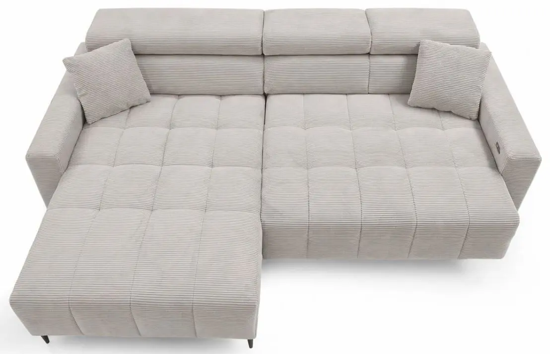 Wohnlandschaft Simple Cord sandgrau