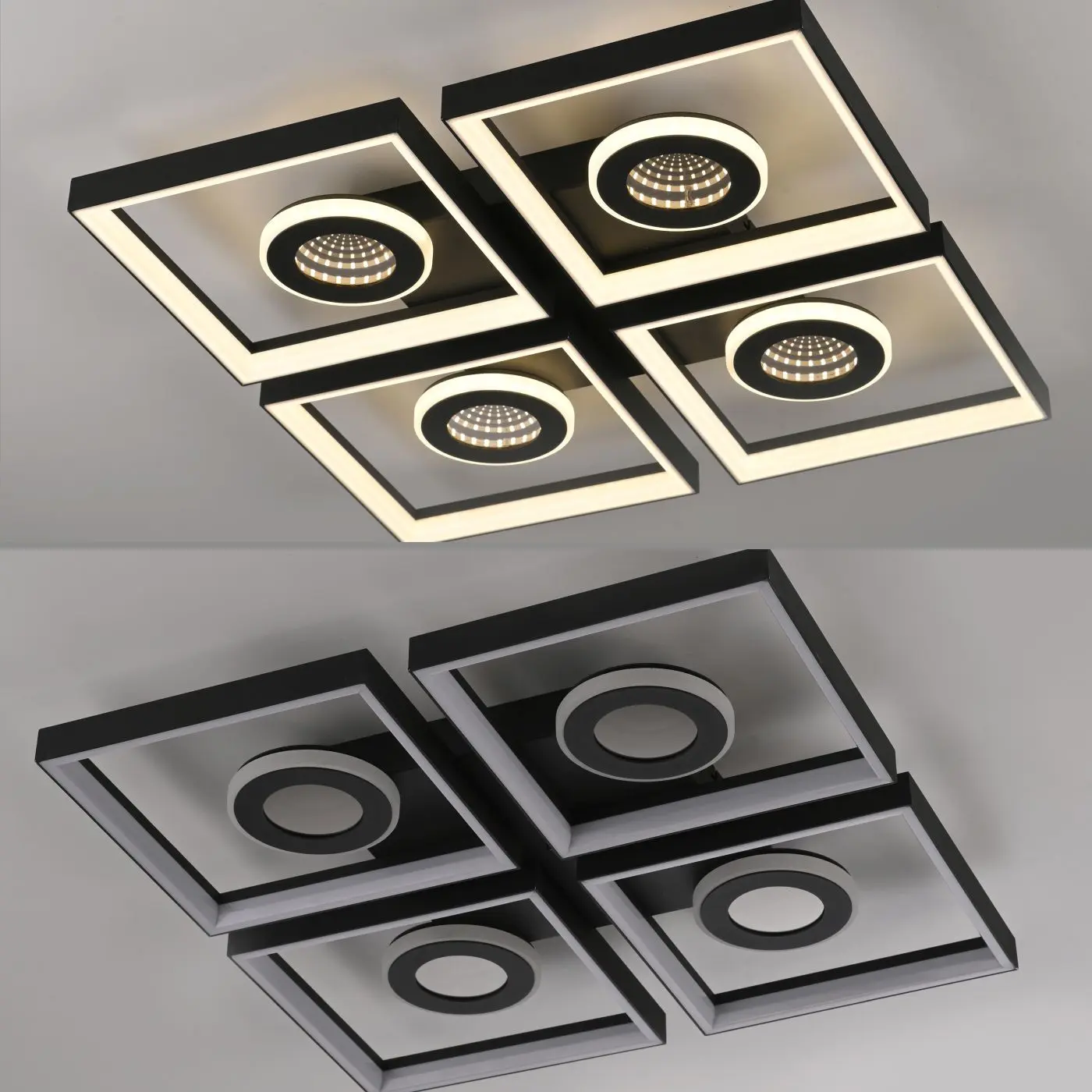 LED Deckenleuchte Traforo schwarz