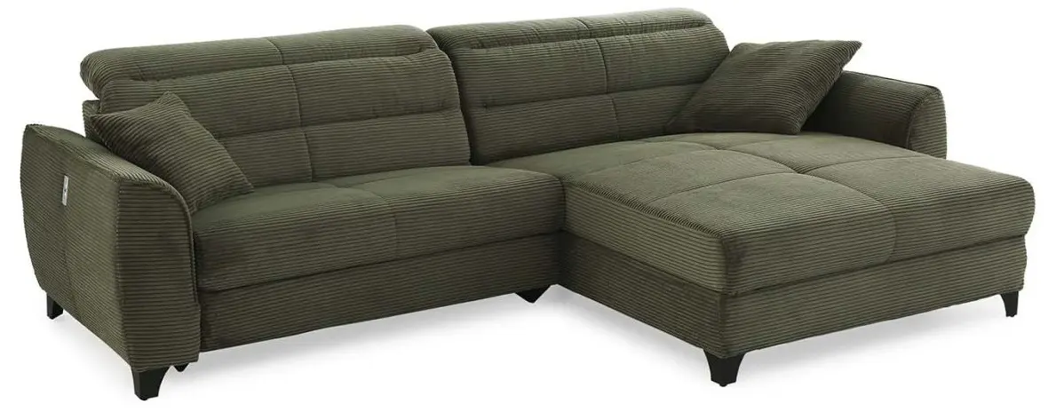 Wohnlandschaft Double-One Cord grün