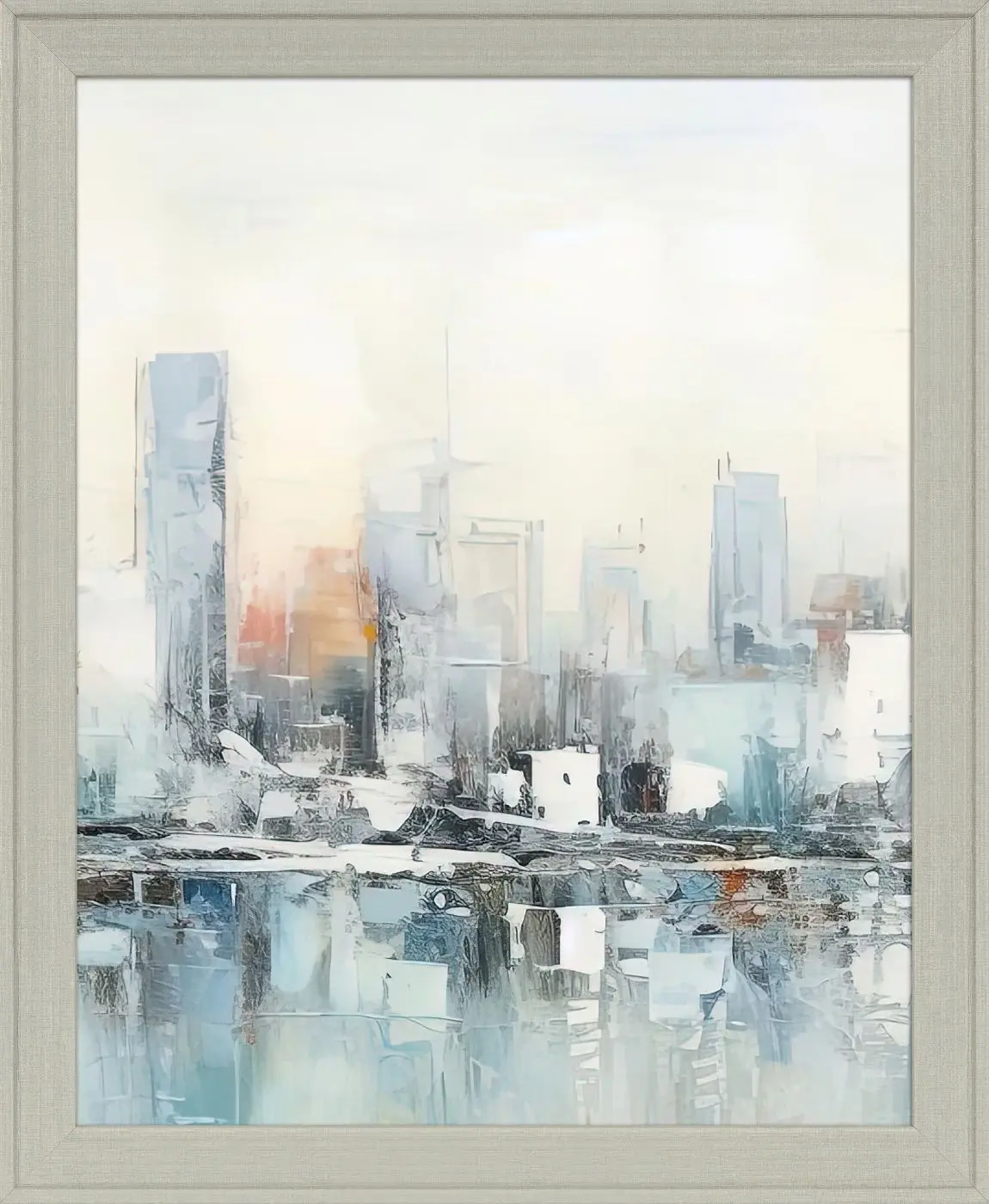 Kunstdruck gerahmt Abstrakte Stadt 46 x 56 cm