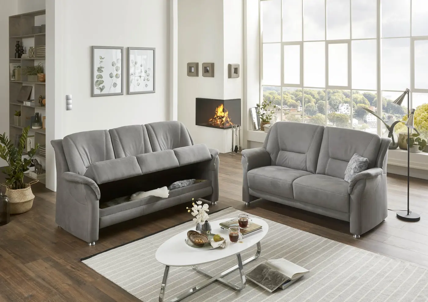 3-2-1 Polstergarnitur LS404620 grau  couchliebe.
