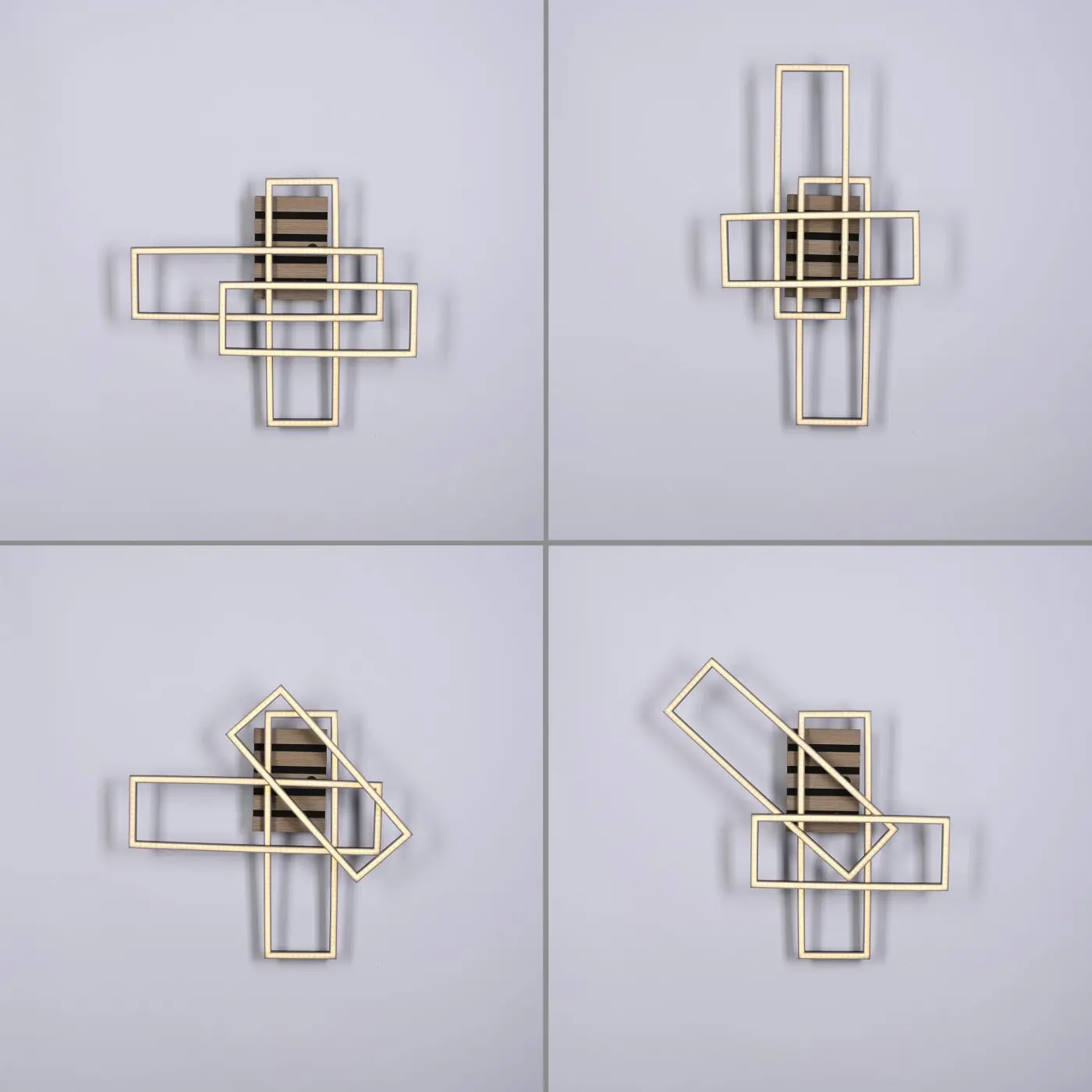 LED-Deckenleuchte Akustik Echtholzfunier