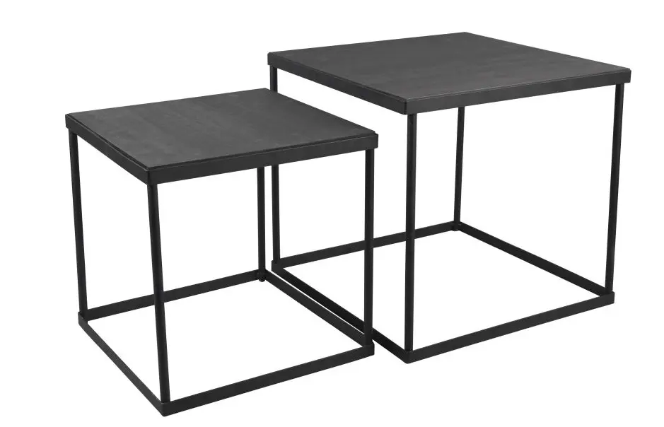 Beistelltisch-Set Nele in schwarz